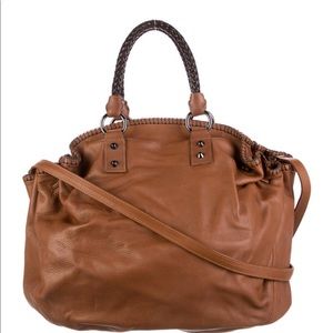 Carlos Falchi Brown Leather Hobo Bag